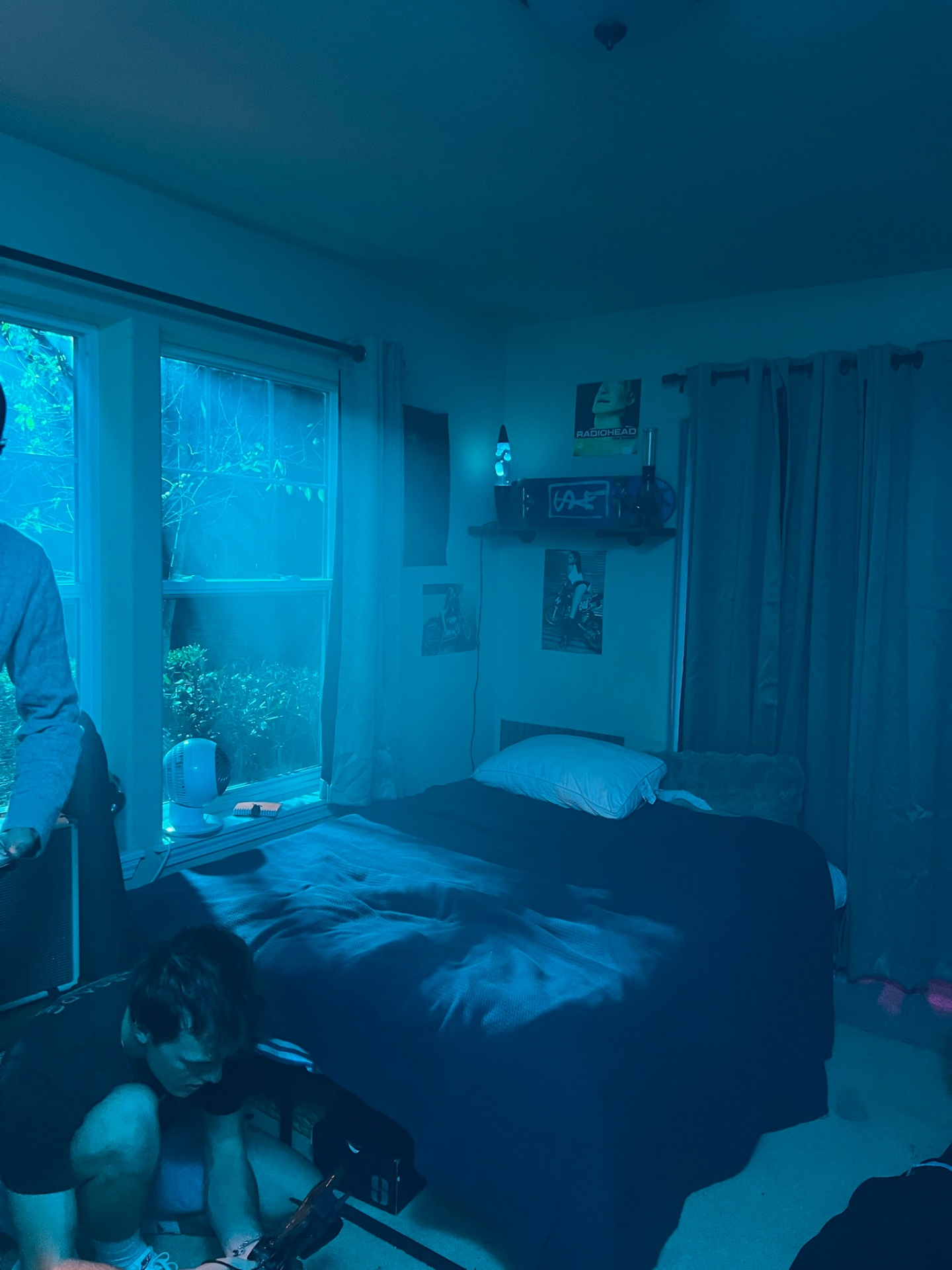 Bedroom set · wide on blue