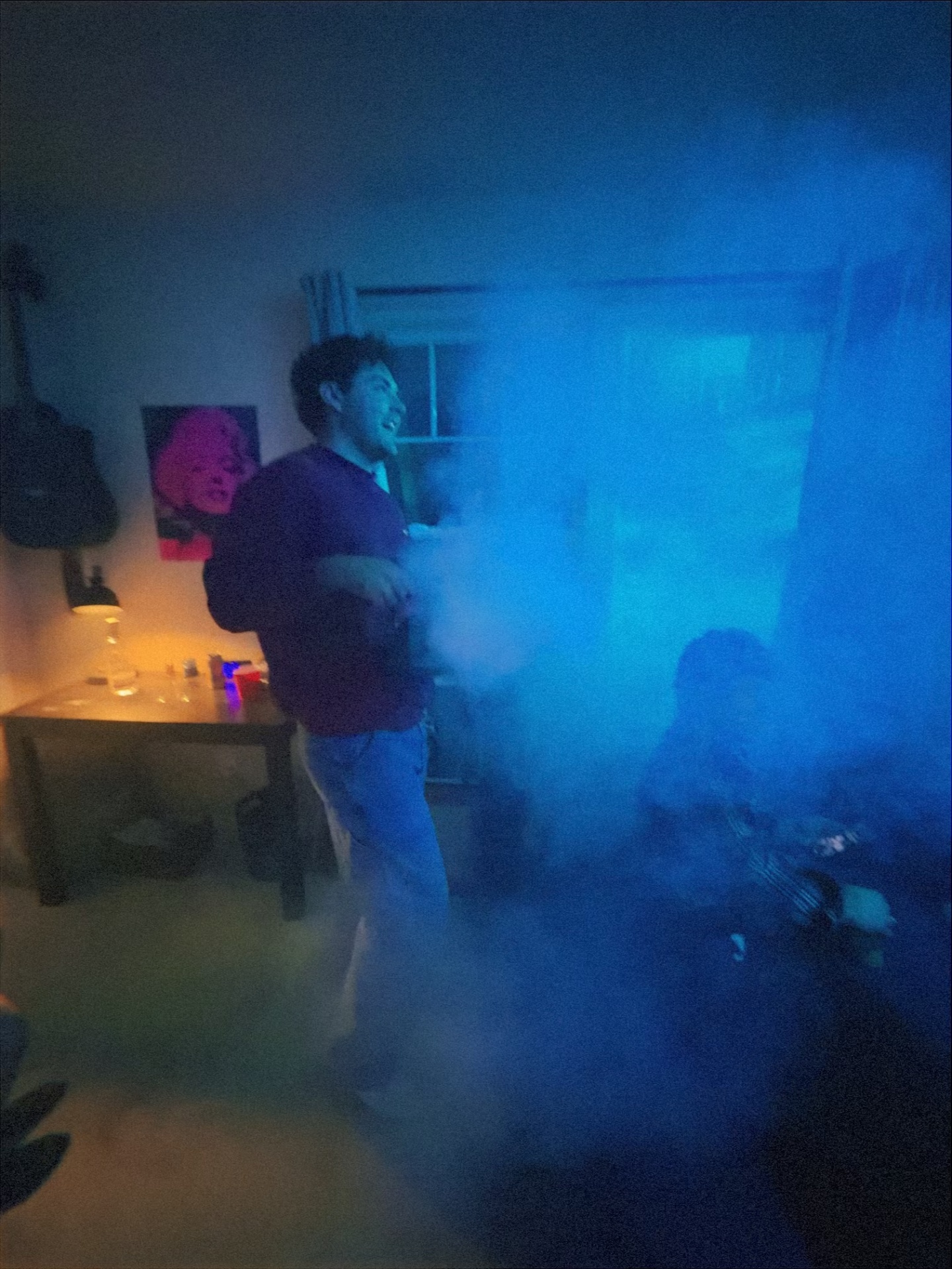 Blue haze · actor in the smoke