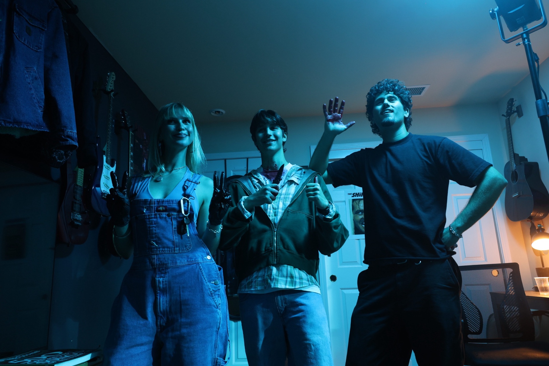 Cast trio · bloody hands