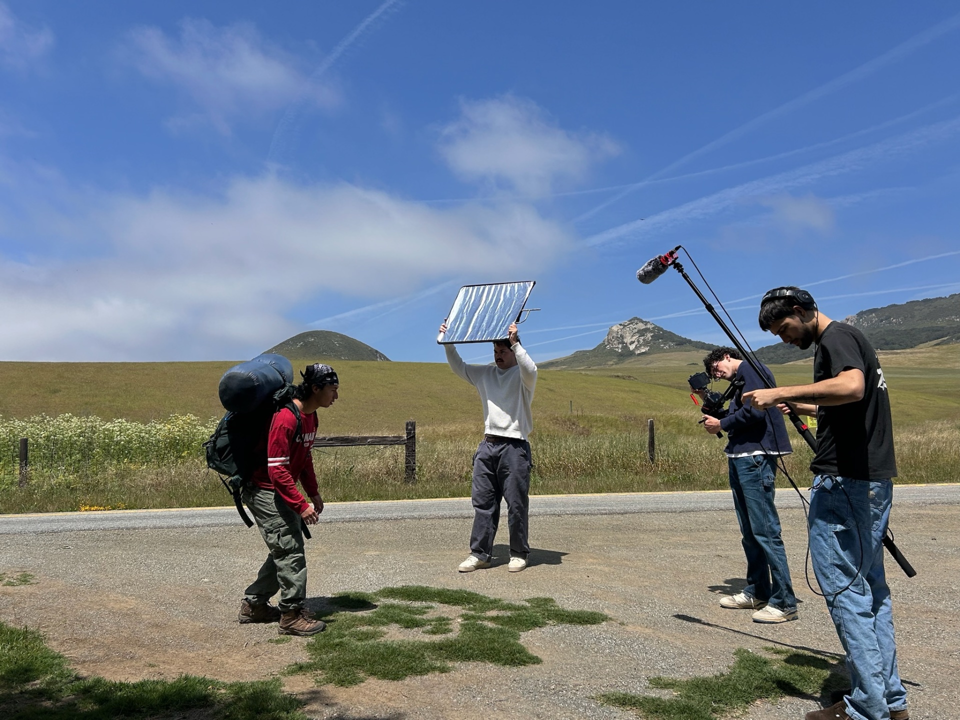The Hitchhiker · crew under Bishop Peak