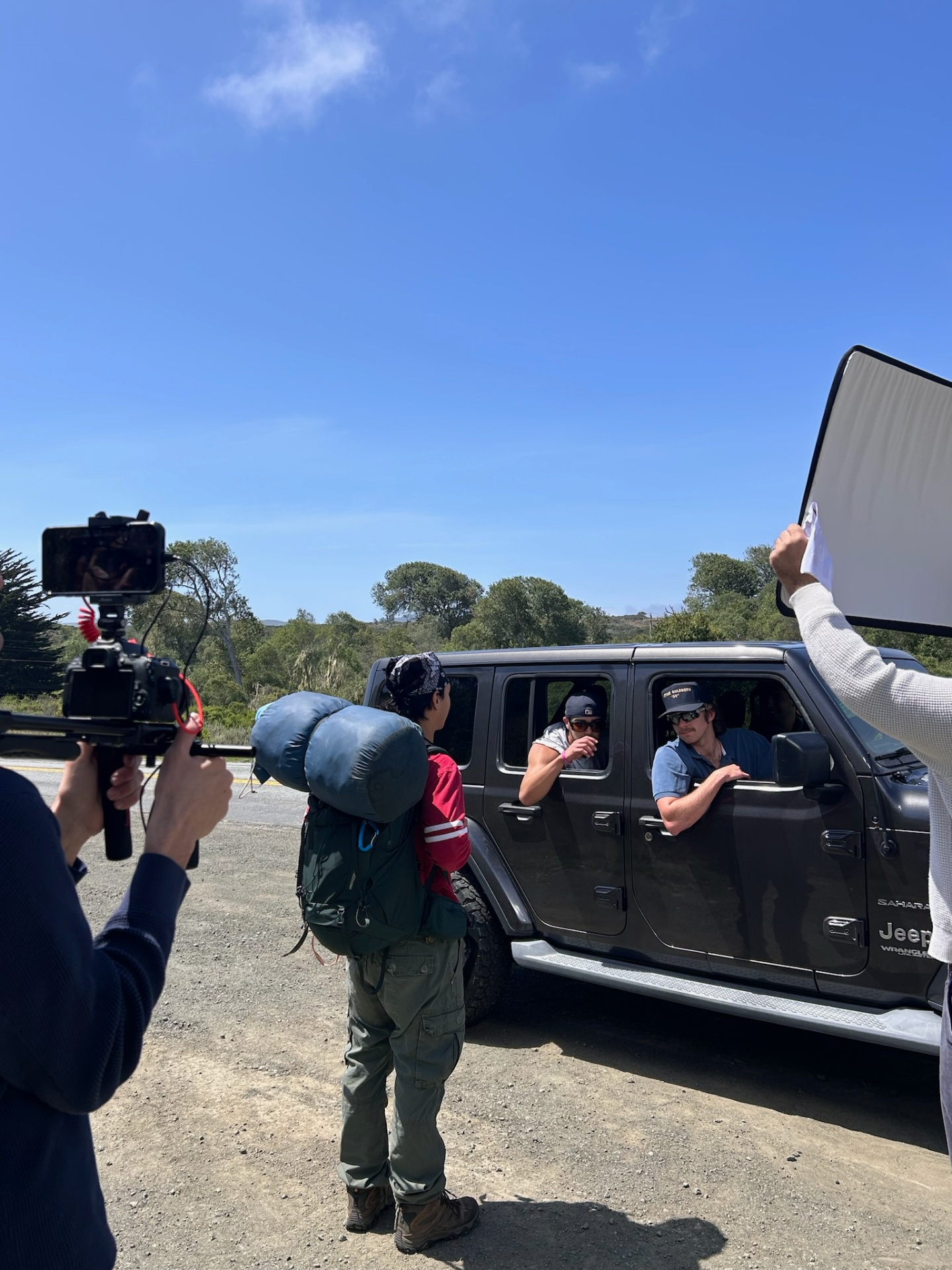 The Hitchhiker · pickup at the Jeep