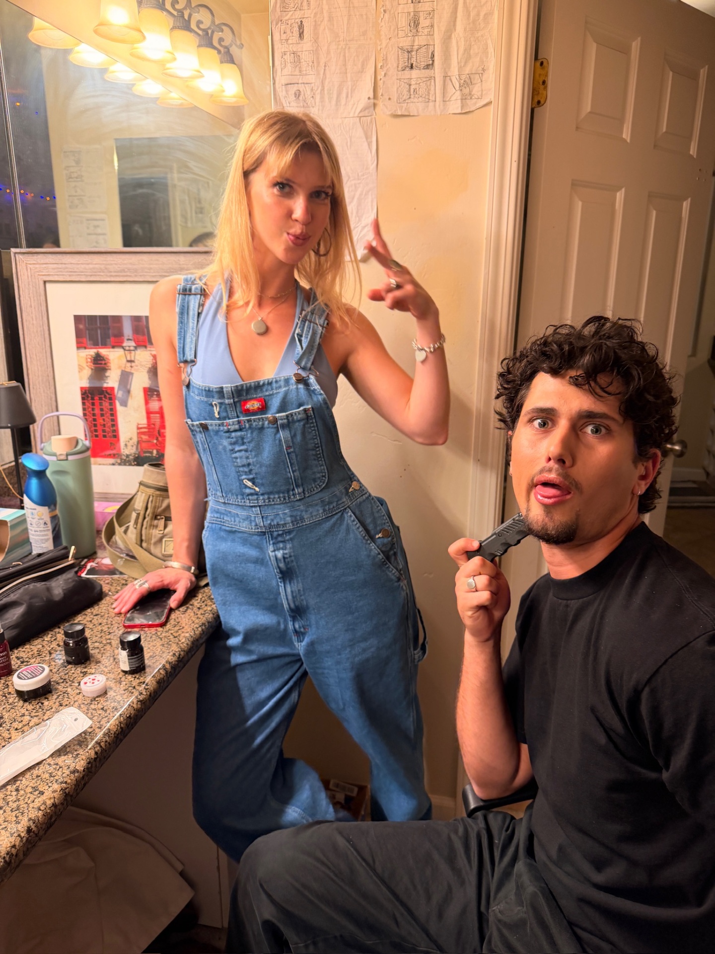 Makeup vanity · between setups