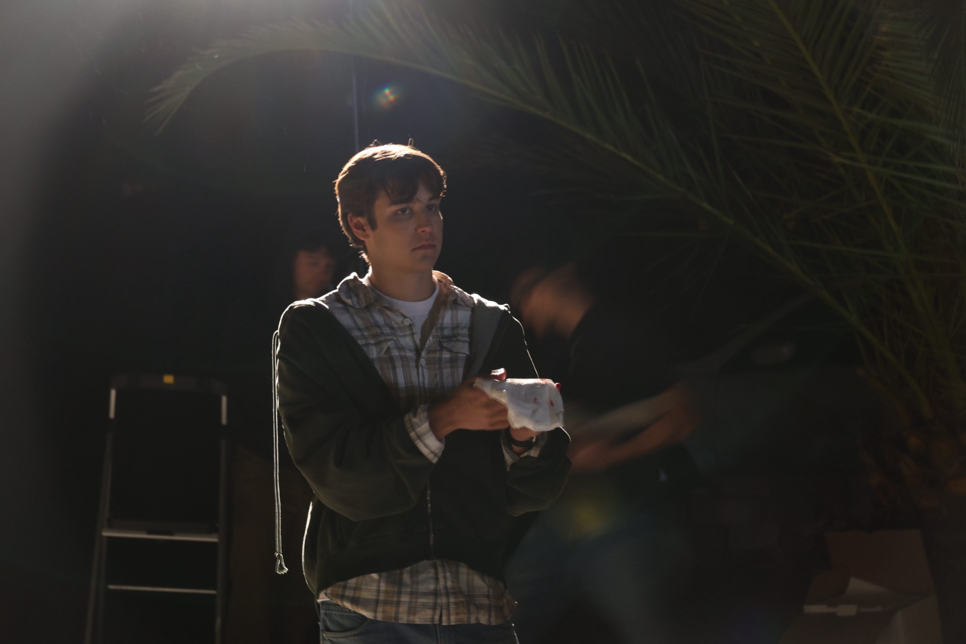 Night exterior · lens flare