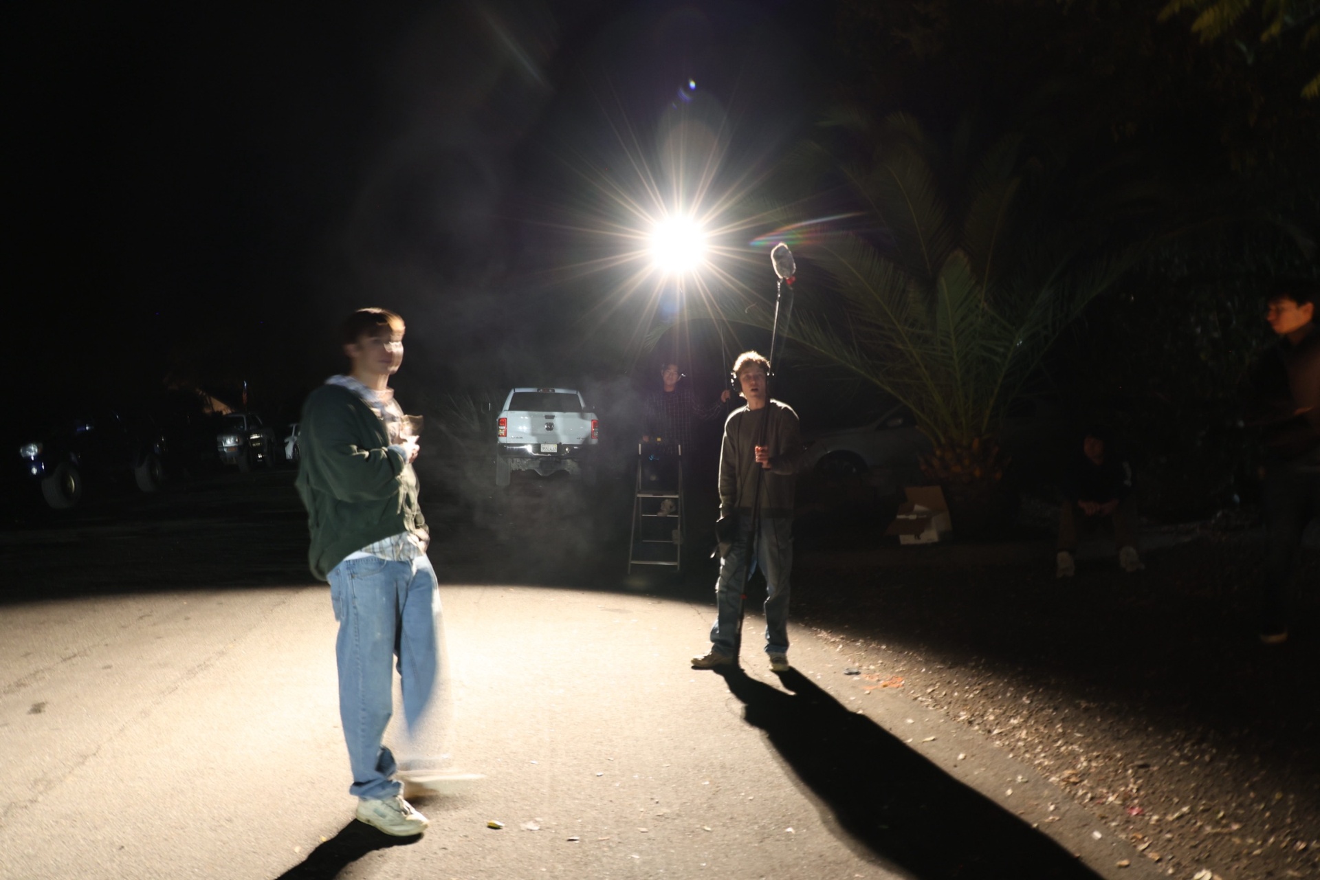 Night street · boom and beam