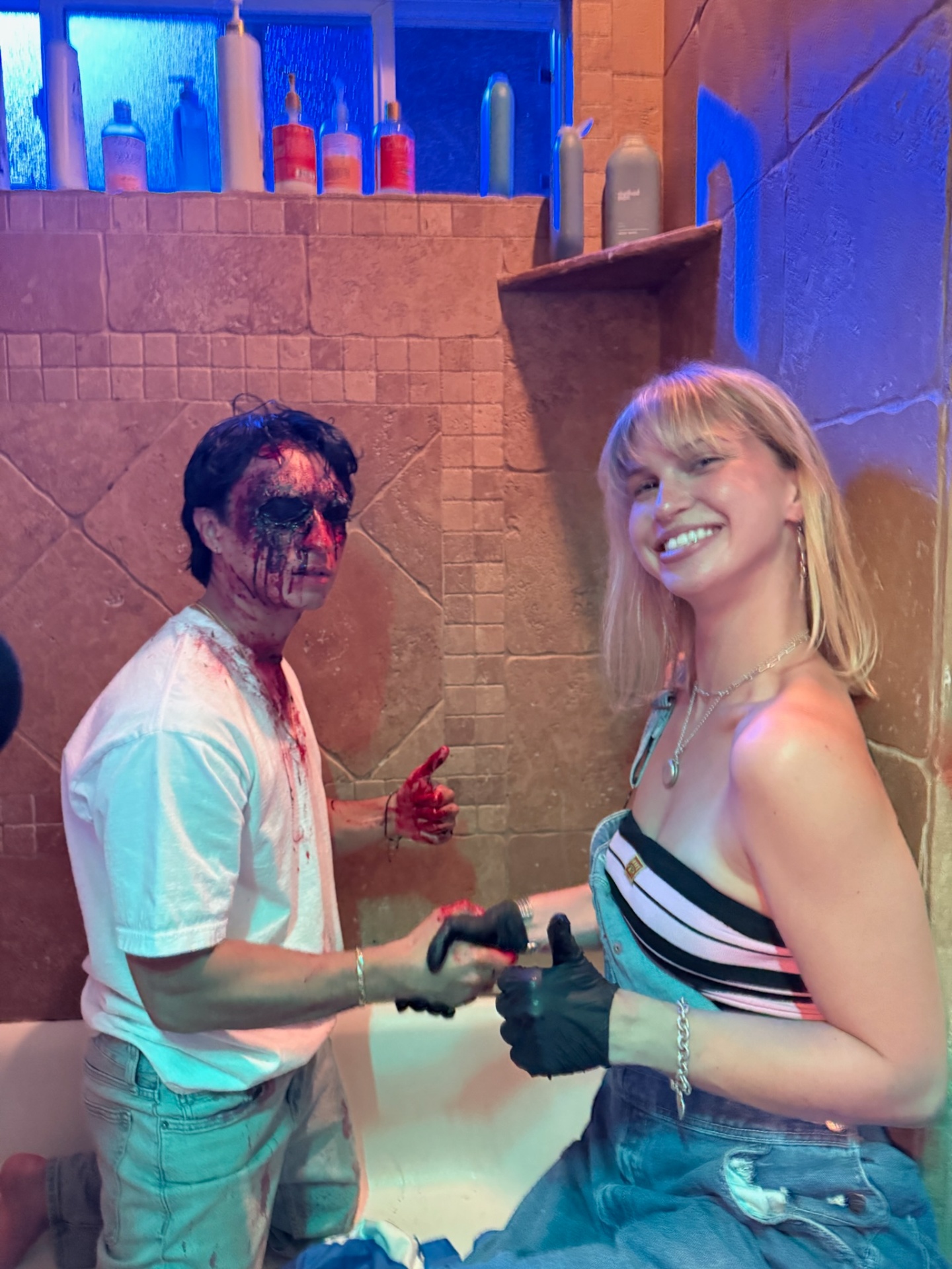 SFX makeup · thumbs up from the bathtub