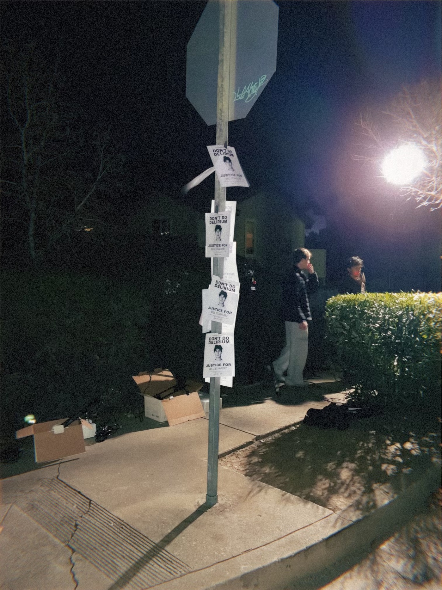 Stop sign · papered with posters